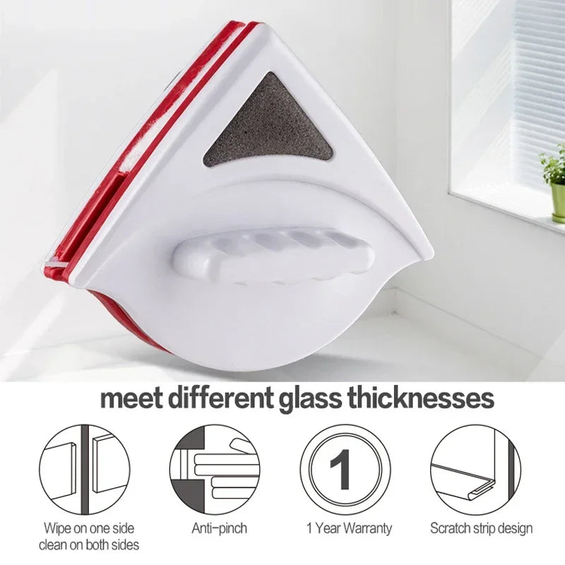 Magnetic Window Cleaner Automatic Water Discharge Double Layer Wiper for Home Office Glass Cleaning Tool Peaceful Pleasures Health and Wellness