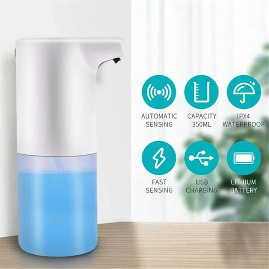 Automatic Touchless Soap Dispenser Foam Liquid Infrared Sensor Type-C Rechargeable Smart for Home Kitchen Bathroom Commercial Peaceful Pleasures Health and Wellness