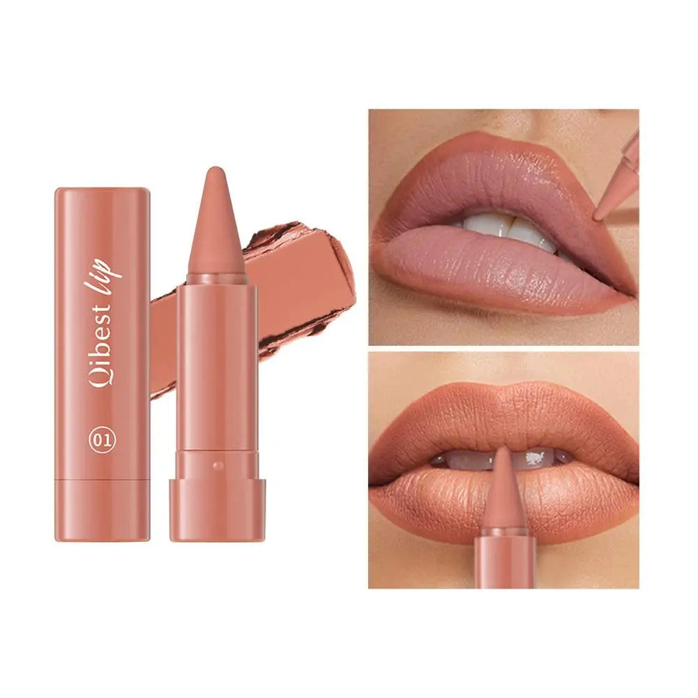 Twist-Up Matte Lip Liner Crayon – Waterproof Long-Lasting