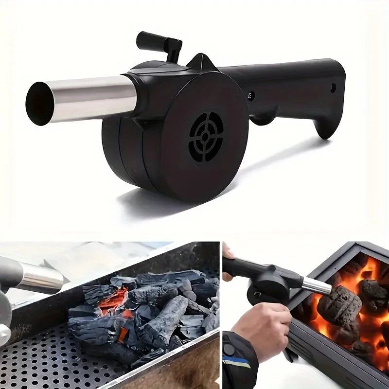 Portable Manual BBQ Blower- Handheld Grill Fan for Outdoor Cooking, Durable Plastic Construction Peaceful Pleasures Health and Wellness