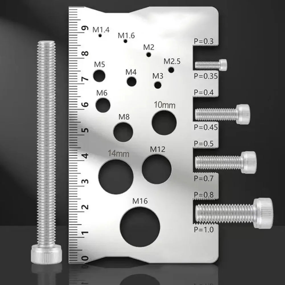 Screw Thread Pitch Gauge Ruler Measuring Tool Bolt Nut Metric