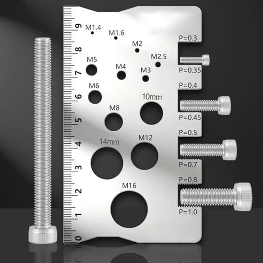 Screw Thread Pitch Gauge Ruler Measuring Tool Bolt Nut Metric Peaceful Pleasures Health and Wellness