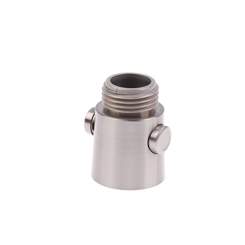ABS Shower Head Control Switch Flow Water Stop Valve One-Button Pause Water Controller Flow Regulator Bathroom Accessories Peaceful Pleasures Health and Wellness Bright Silver
