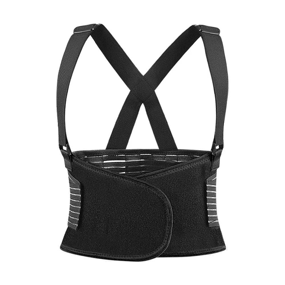 Heavy Duty Back Brace for Lifting - Lower Back Pain Relief & Support for Men & Women - Work, Gym Sport - Breathable & Adjustable Peaceful Pleasures Health and Wellness black L