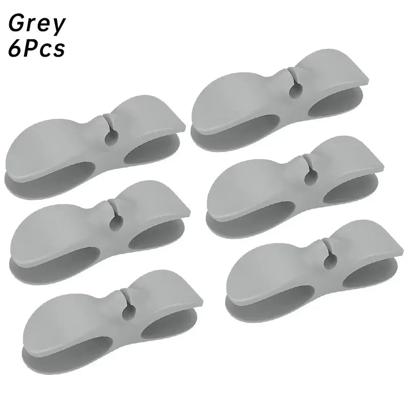Silicone Cable Winder Cord Organizer Clips for Kitchen 3/6 Pcs