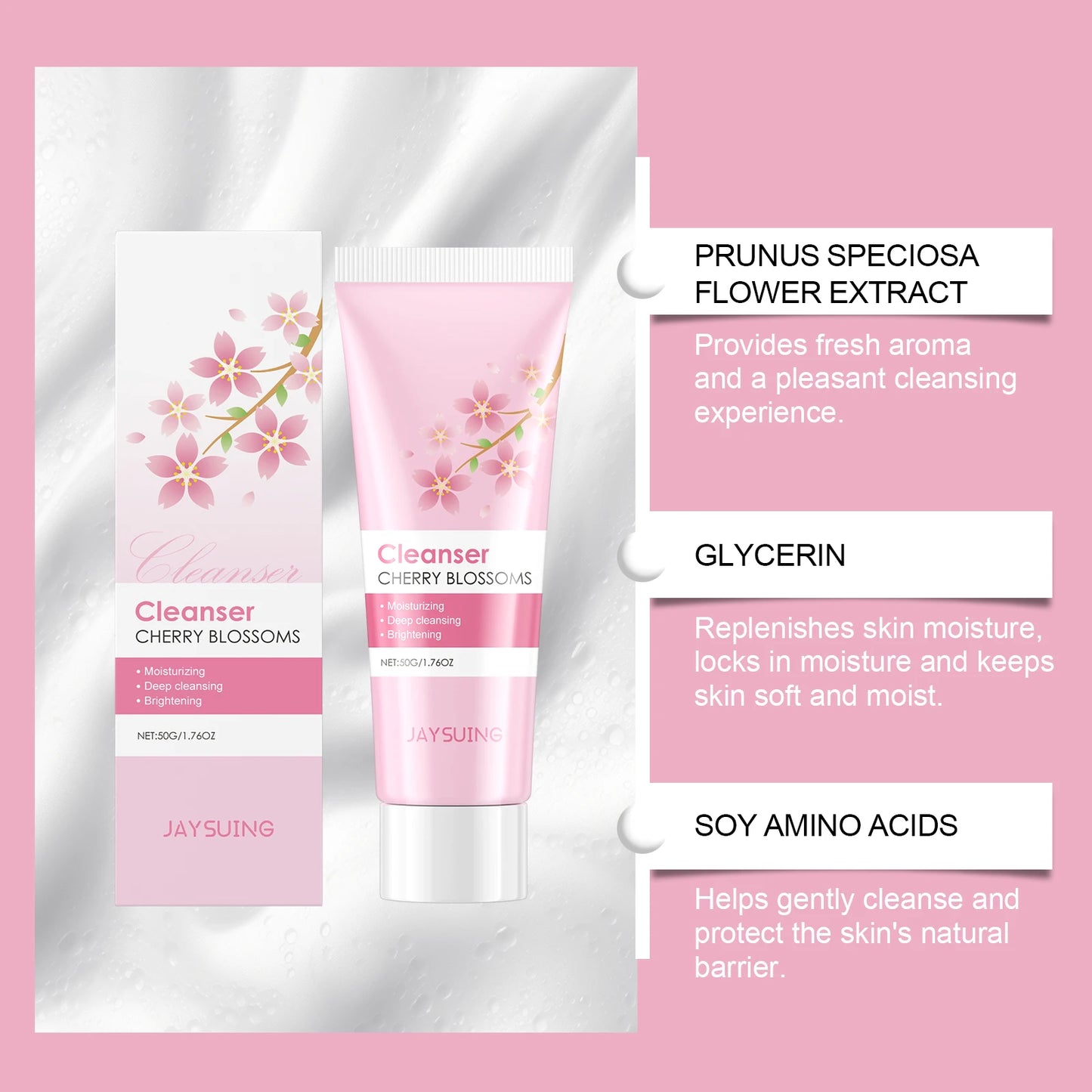 Cherry Blossom Facial Cleanser – Oil Control & Hydrating