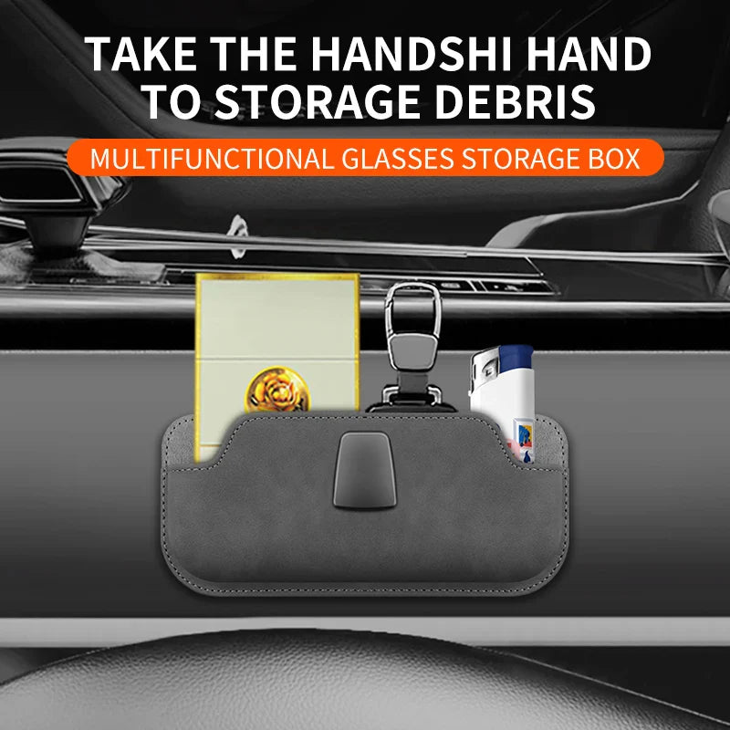 Car Sun Visor Sunglasses Holder & Multi-Function Storage Clip