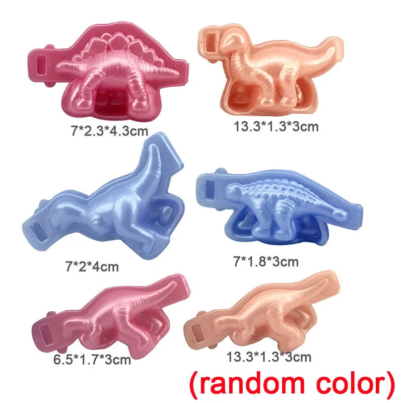 Cartoon Dinosaur World Dough Mold Kids Play Tools Plastic Molds Kits
