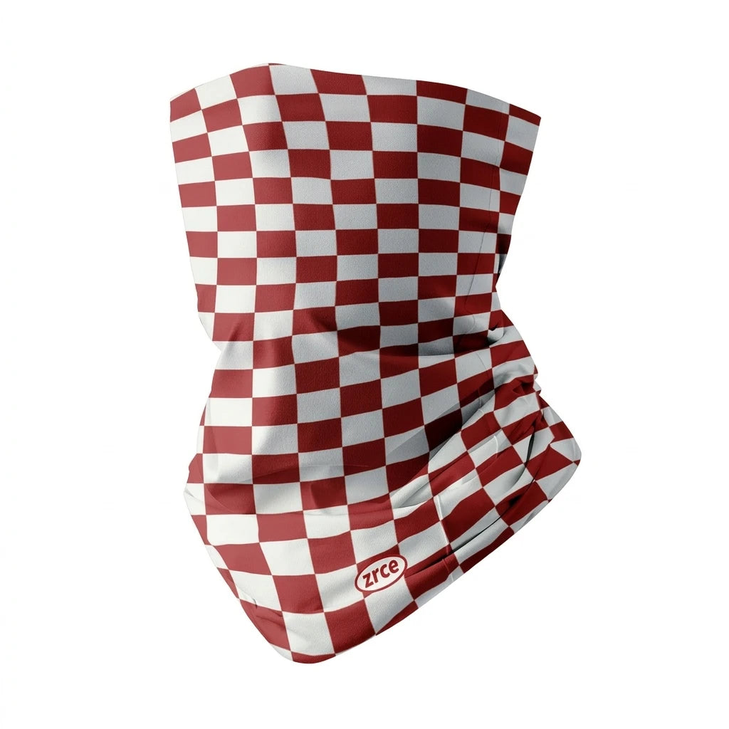 Men's Checkered Seamless Cycling Headband & Neck Gaiter