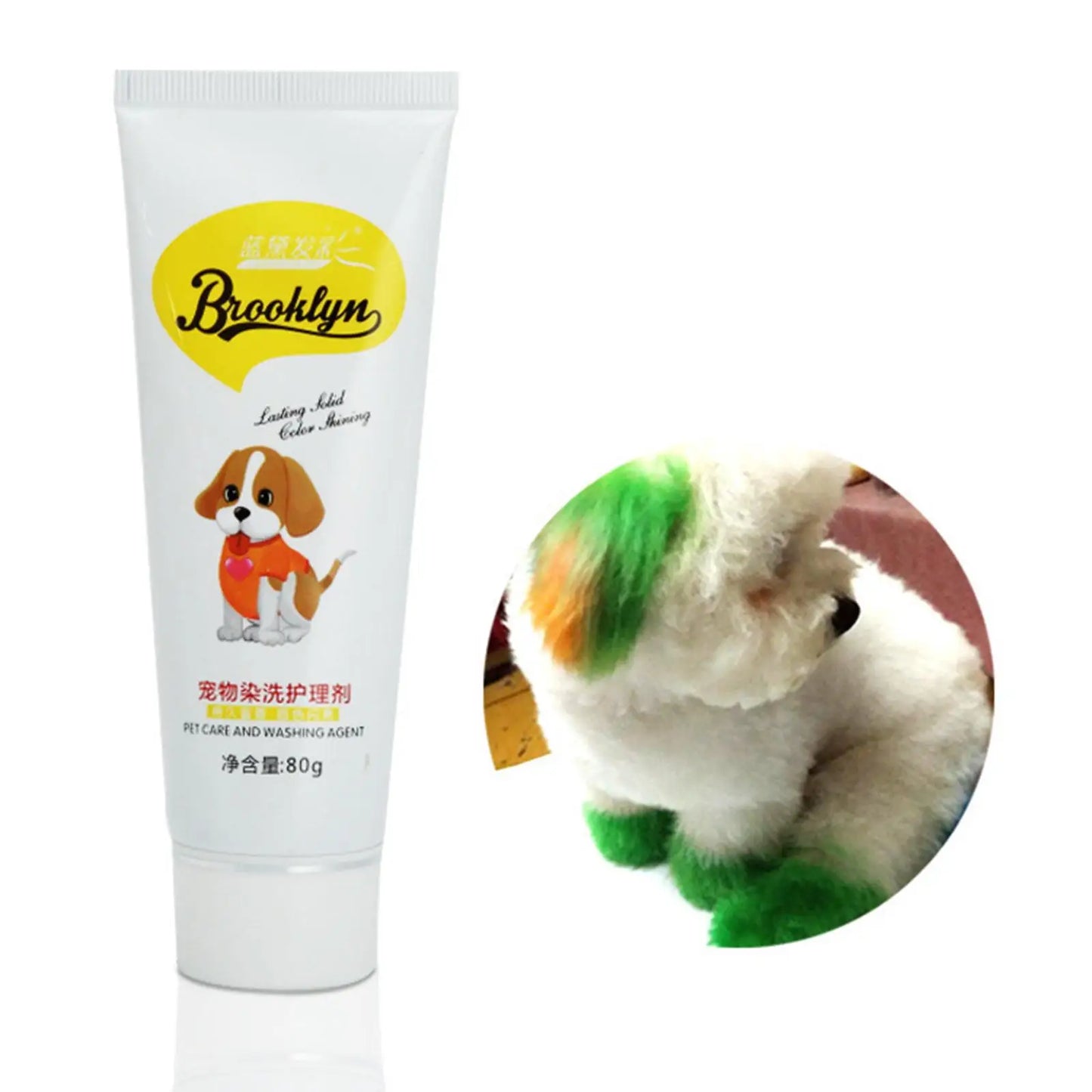 Dog Hair Dye Safely Grooming Lightweight Pet Care Professional Hair Dye Coloring Peaceful Pleasures Health and Wellness Clear