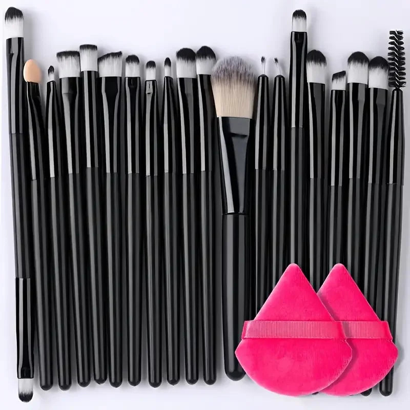 RUNTOIN 20Pcs Makeup Brush Set – Foundation & Eyeshadow Kit