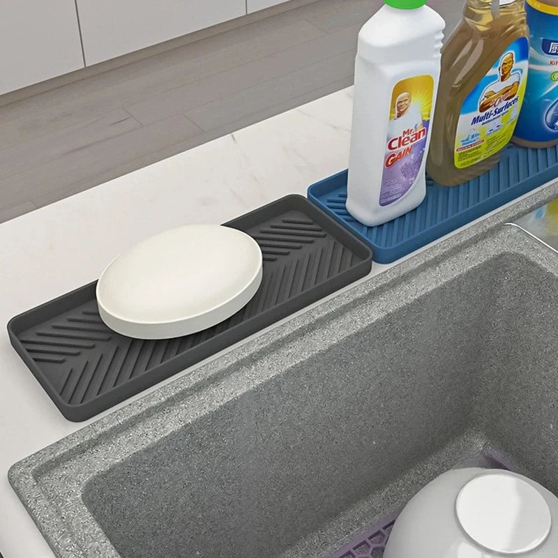 Silicone Dish Drying Mat Multifunctional Heat Resistant Tableware Dishwaser Mat Sink Mat for Kitchen kitchen accessories coaster Peaceful Pleasures Health and Wellness