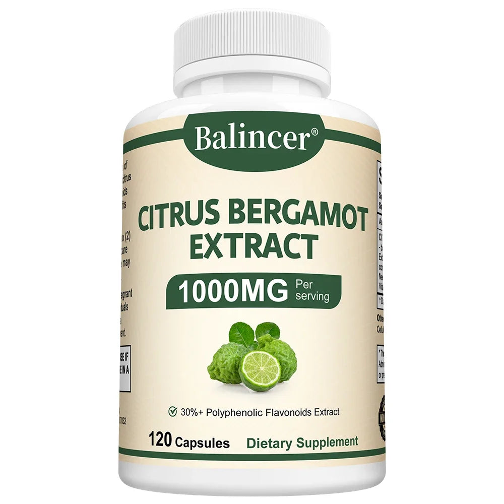 Citrus Bergamot Capsules 1000mg, Heart Health, Cardiovascular, Cholesterol & Blood Sugar & Immune Health Support, Antioxidant Peaceful Pleasures Health and Wellness 120 count-1 bottle