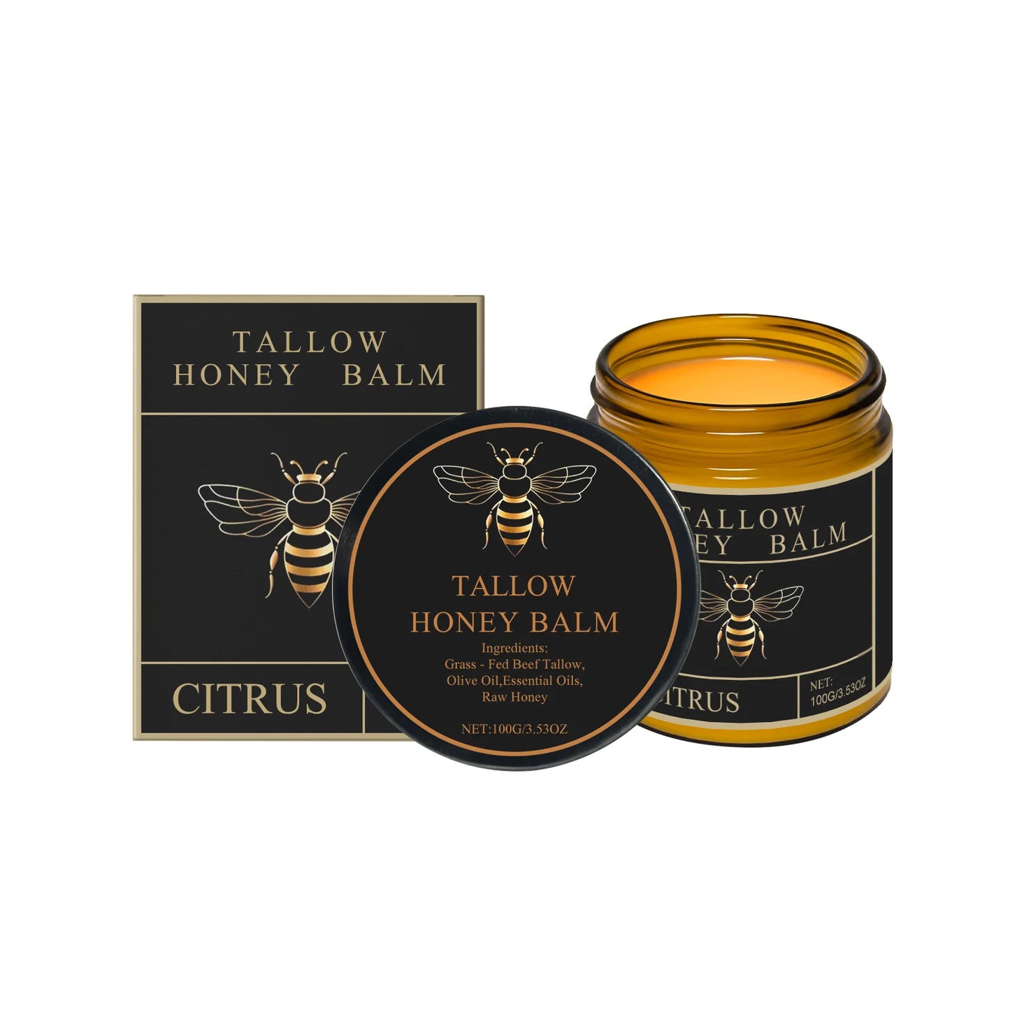 Tallow Honey Balm – Firming, Hydrating & Soothing Moisturizer Peaceful Pleasures Health and Wellness Citrus