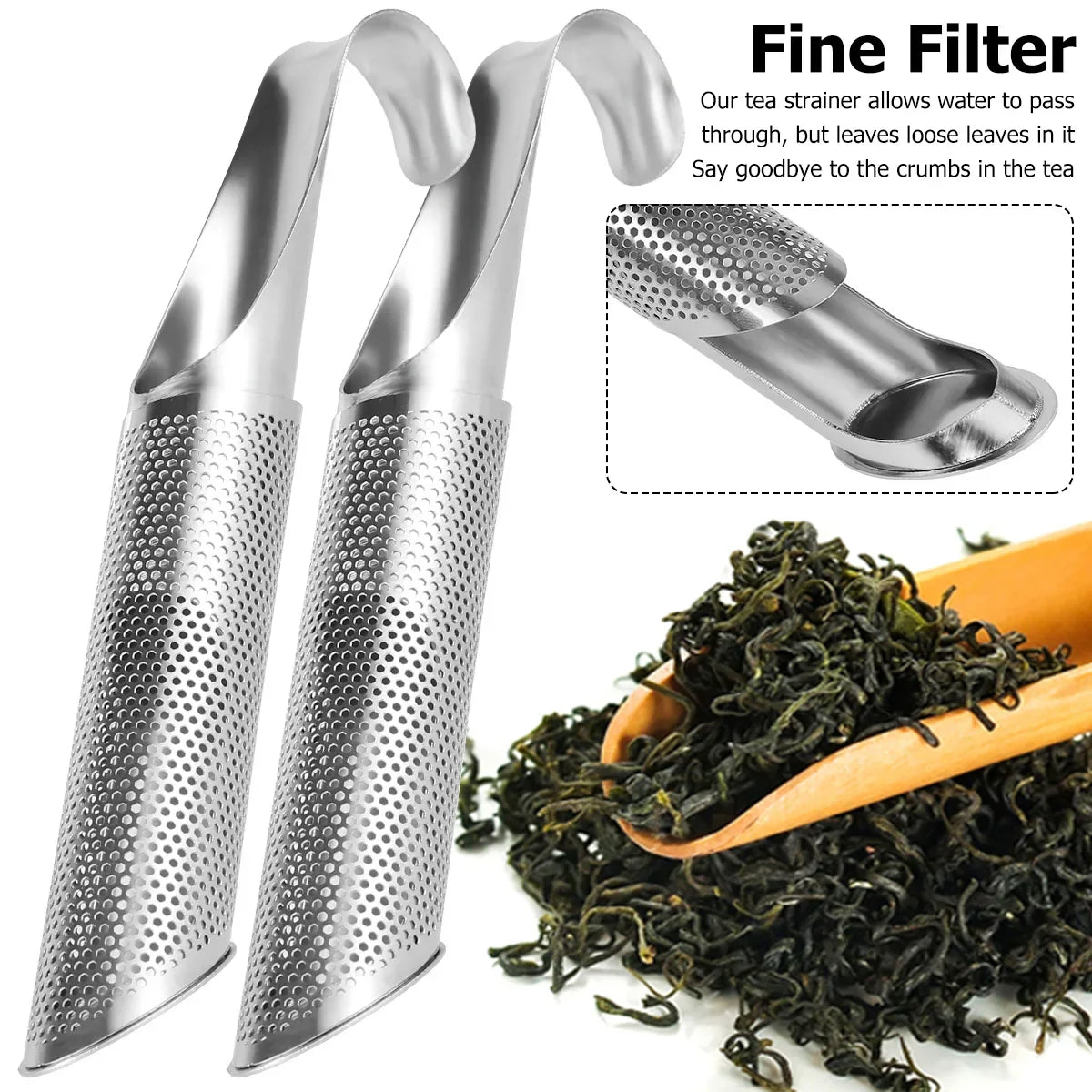 Stainless Steel Tea Infuser Wand | Loose Leaf & Coffee Strainer