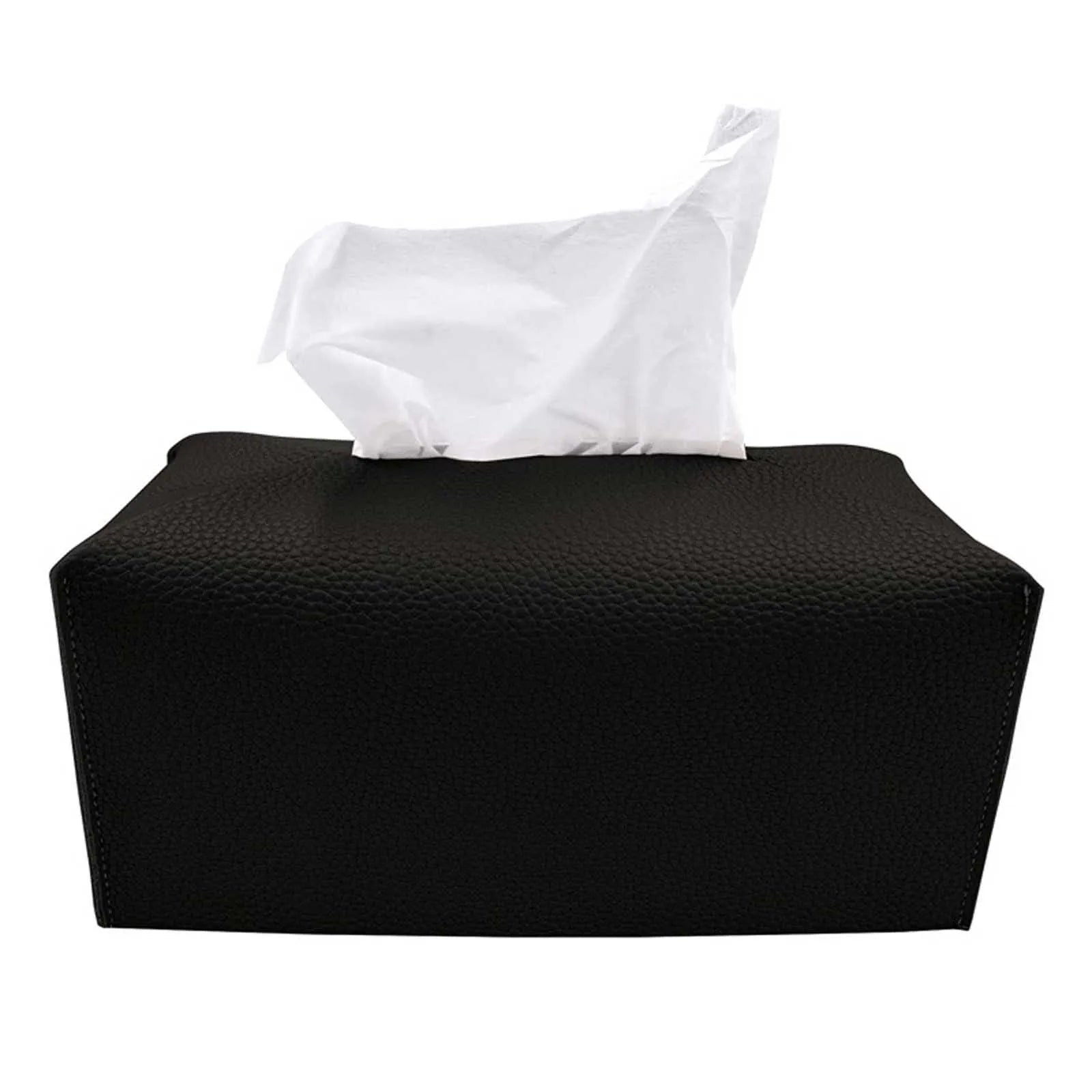 Tissue Box Holder Home Living Room Coffee Table Desktop Simple Napkin Box Kitchen Storage Paper Box PU Leather Organizers Peaceful Pleasures Health and Wellness