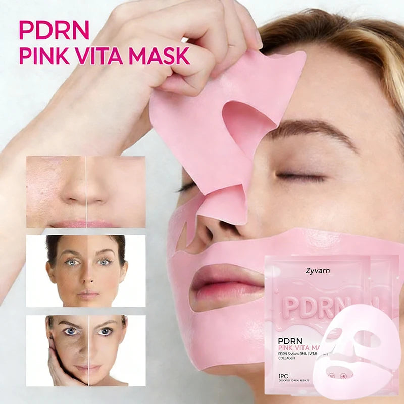 Pdrn Pink Vita Gel Mask Collagen Salmon Dna Lifting And Firming Mask Deeply Hydrate Nourish And Brighten Glow Skin 1/3/5pc Peaceful Pleasures Health and Wellness