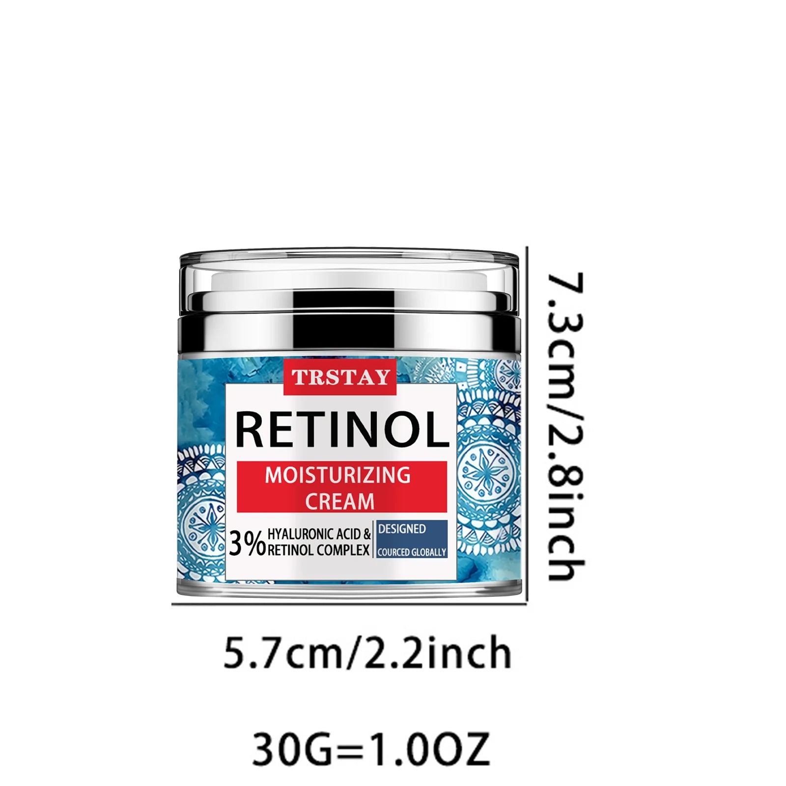 Retinol moisturizing face cream, mild and non irritating, moisturizes and nourishes the skin, leaving the skin soft and delicate Peaceful Pleasures Health and Wellness 30G