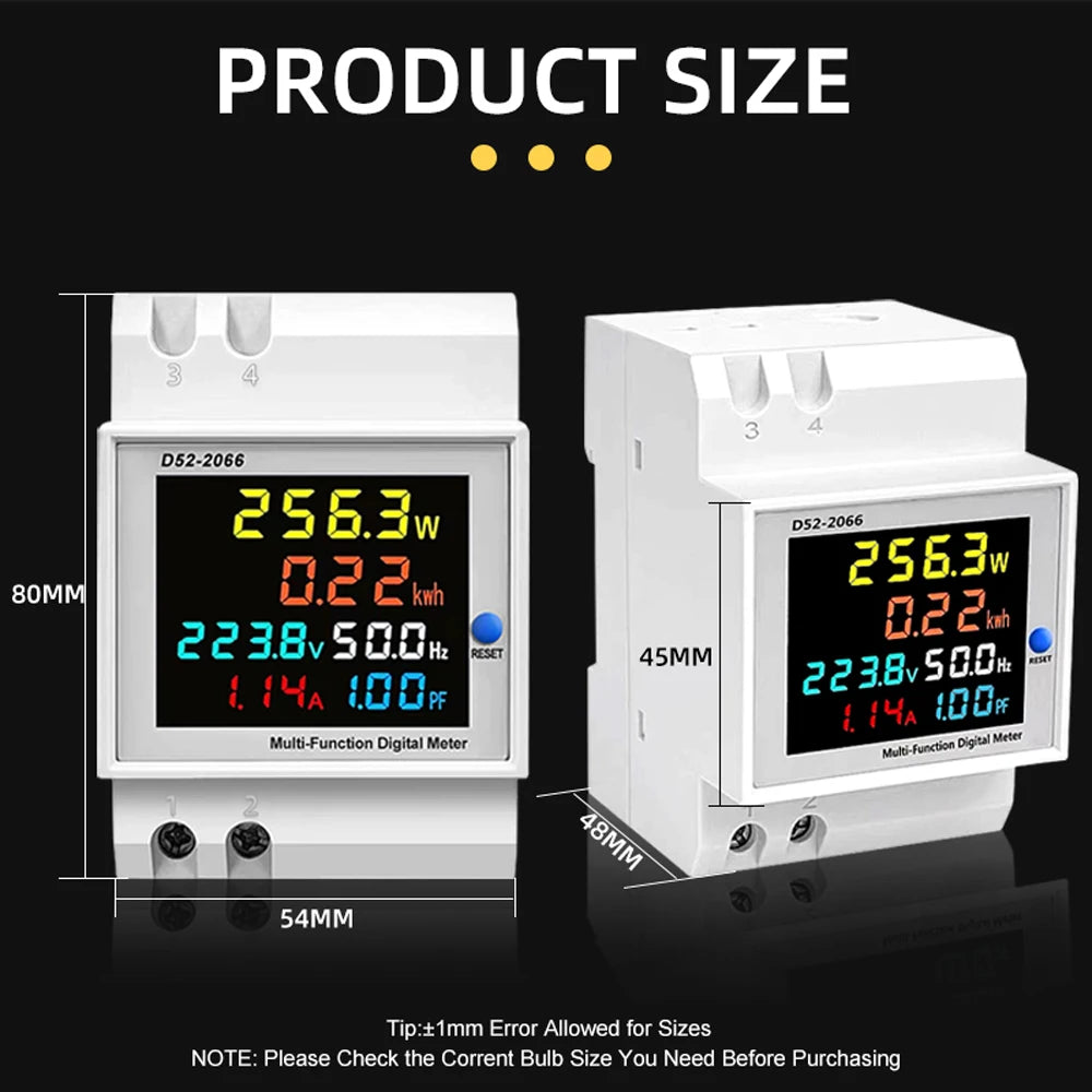 Single-phase Electricity Meter Household Intelligent Electric Meter Guide Rail Installation AC Voltage Current Power Frequency Peaceful Pleasures Health and Wellness