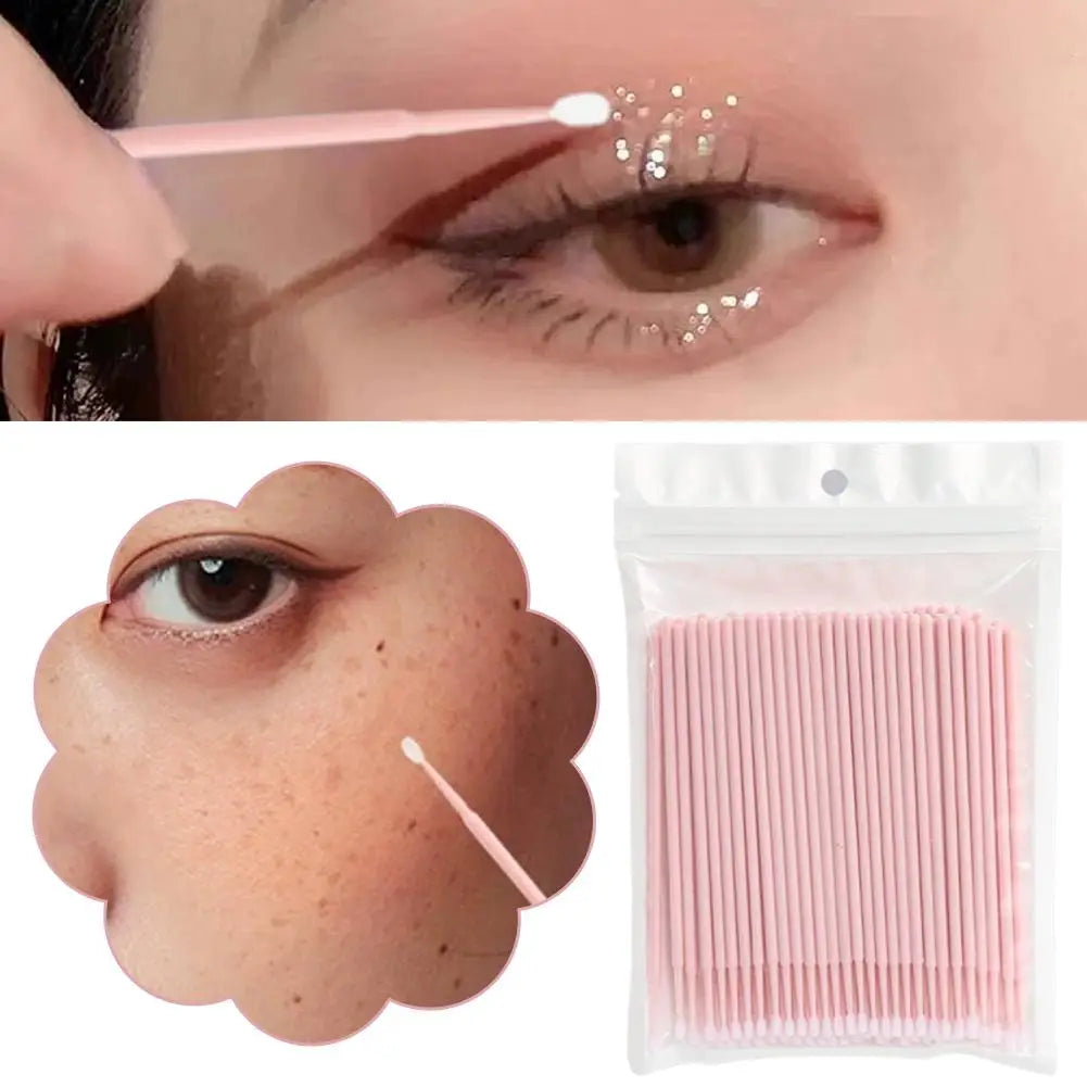 50pcs Disposable Micro Brushes for Eyelash Extensions & Makeup