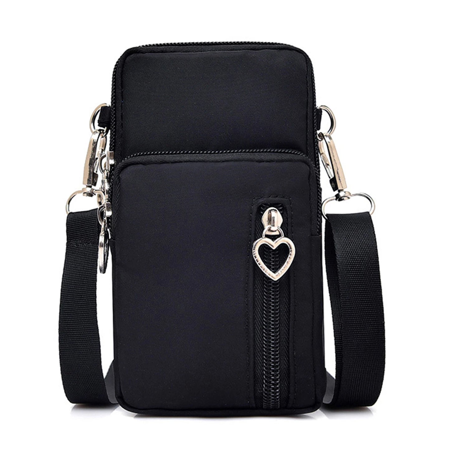 Women Cellphone Shoulder Bag Card Portable Bag Card For Various Phone Size Peaceful Pleasures Health and Wellness black