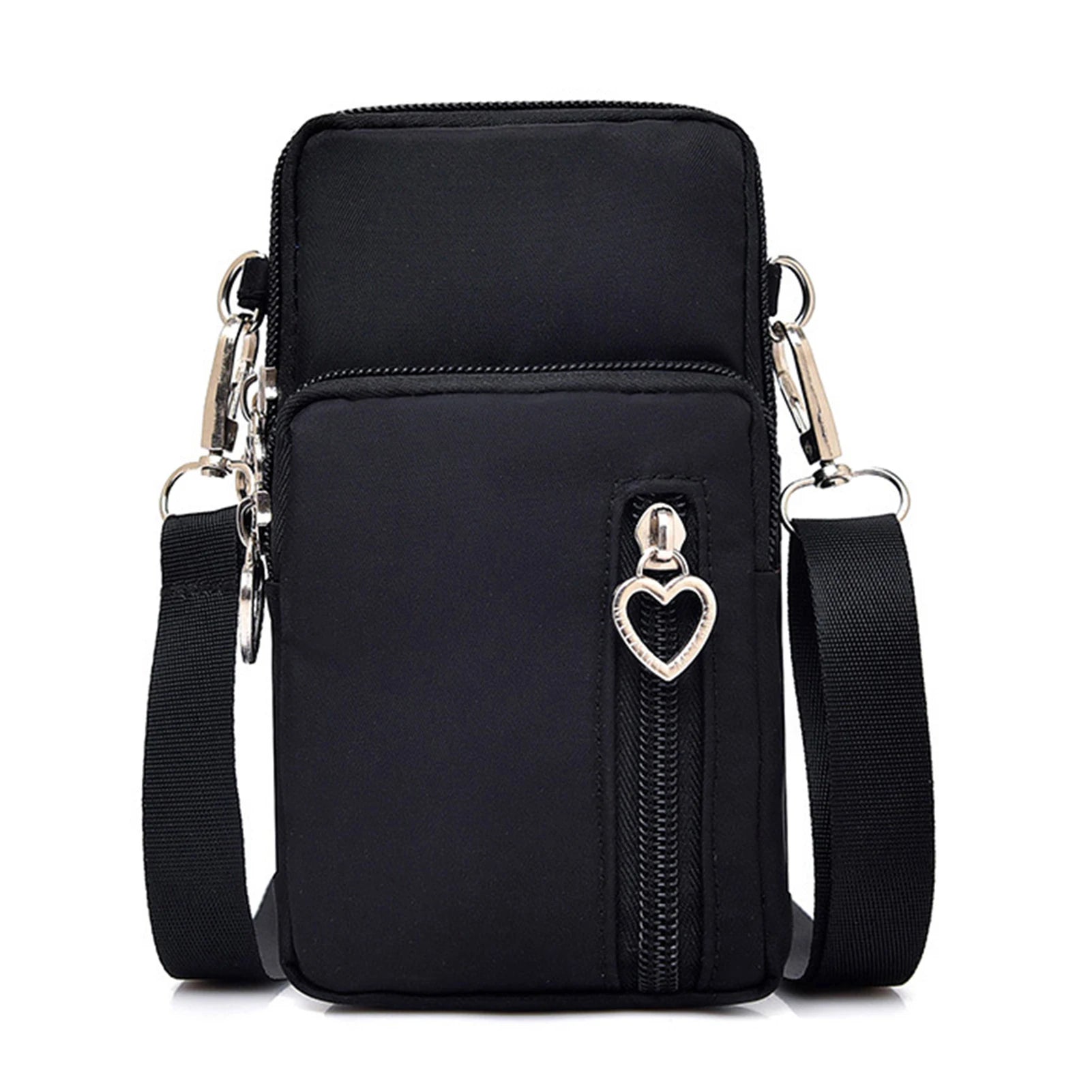 Women Cellphone Shoulder Bag Card Portable Bag Card For Various Phone Size Peaceful Pleasures Health and Wellness black