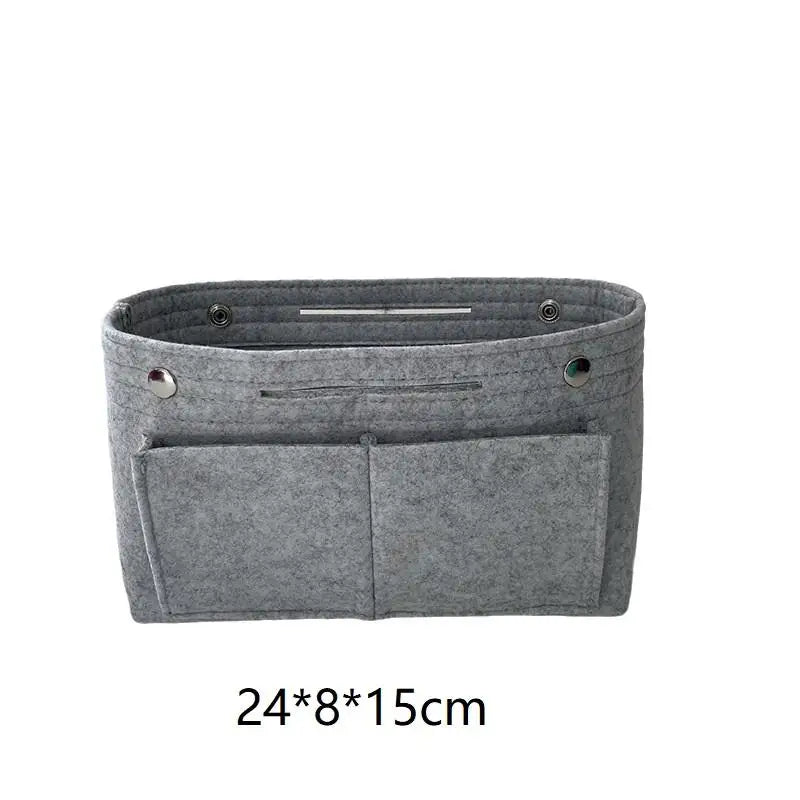 Felt Insert Bag Organizer | Multi-Pocket Travel Cosmetic Tote