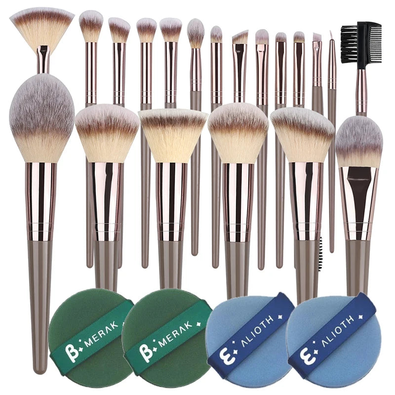 Professional Makeup Brush Set 3–20Pcs | Soft Fluffy Face Brushes