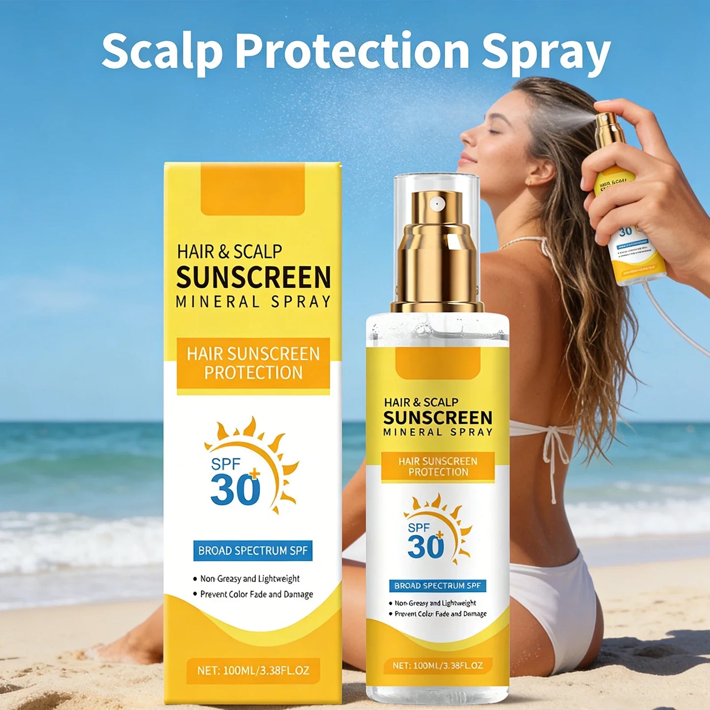 Scalp Protection Spray 100ml – UV Defense & Color Lock