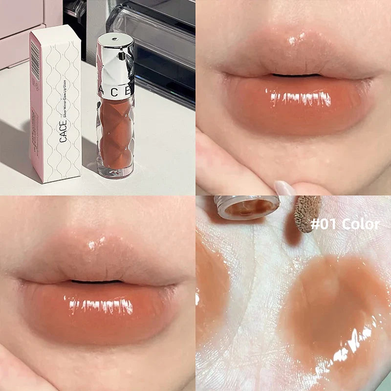 CACE Crystal Lip Gloss – Hydrating Mirror Glaze Lip Tint