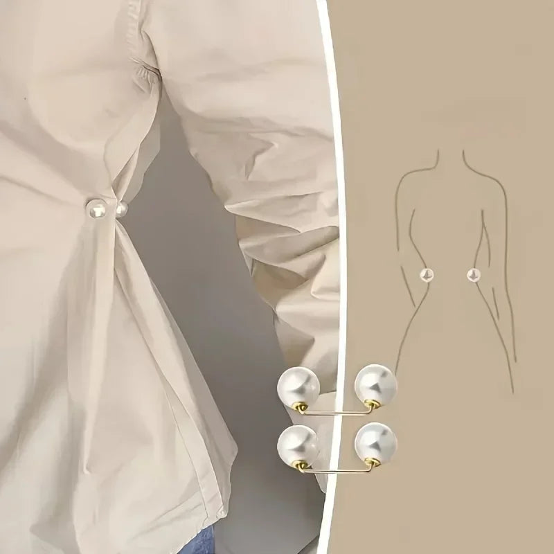 8PCS pearl non-slip safety pins Dress brooch decoration dress waist fastening pins collar adjustment scarf safety fashion Peaceful Pleasures Health and Wellness
