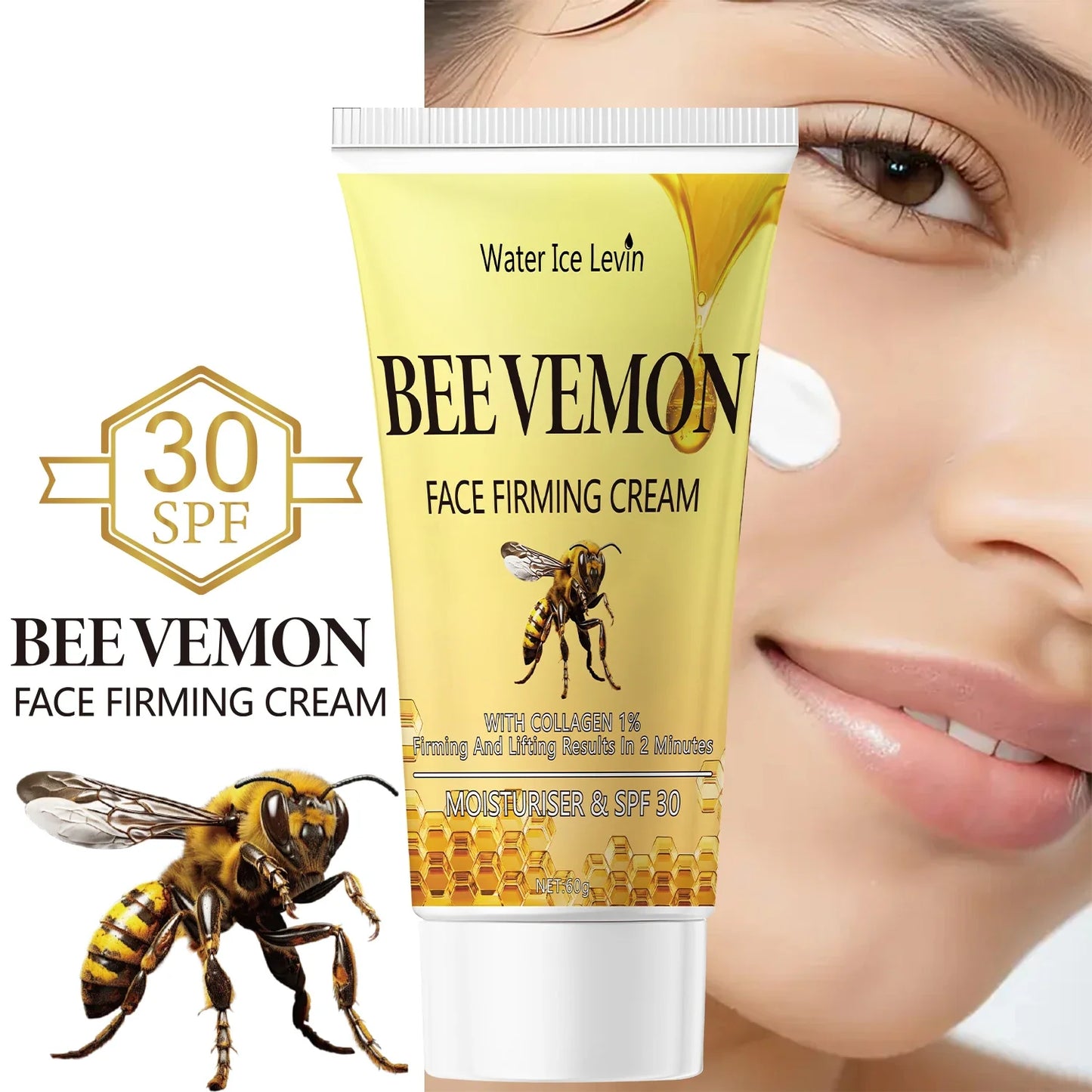 Bee Venom Face Firming Cream – 1% Collagen & SPF 30