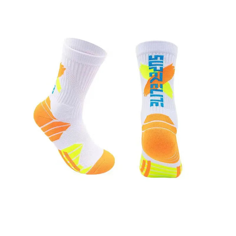 Basketball Socks, Thickened Towel Soles, Wear-resistant and Breathable High-top Sports Socks, Outdoor Pressure Running Socks Peaceful Pleasures Health and Wellness 3 Pairs 4 EU38-44