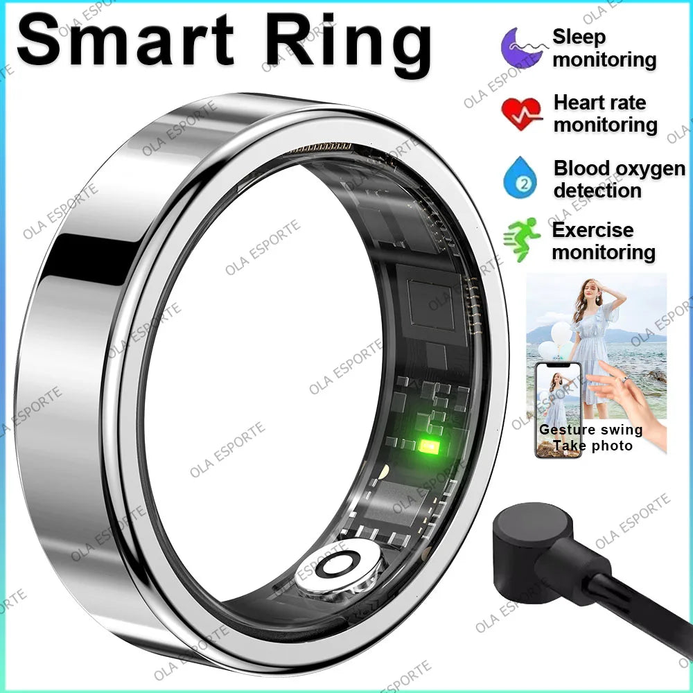 Smart Ring Fitness Tracker – Heart Rate, Sleep & SpO2 Monitor