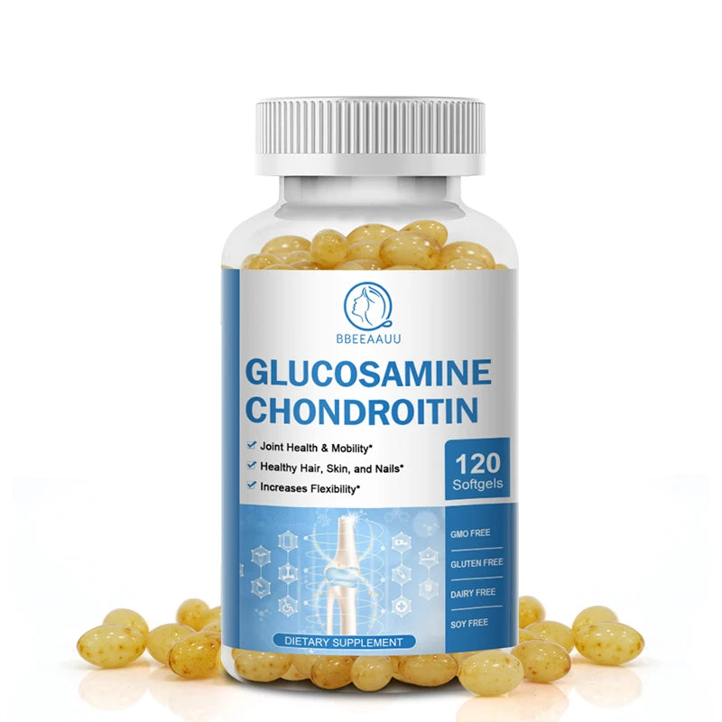 Glucosamine Chondroitin & Vitamin D Capsules – 120ct Peaceful Pleasures Health and Wellness 120pcs 2Bottles United States