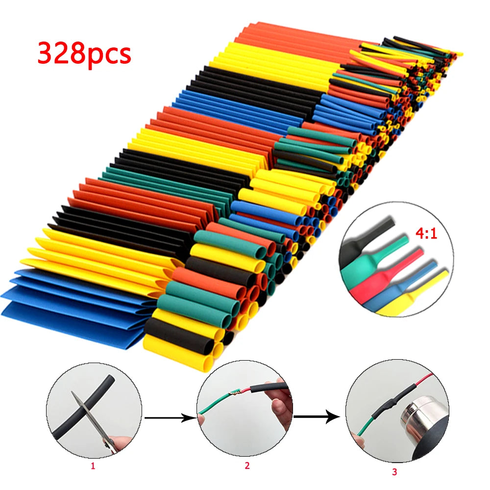 Heat-shrink Tubing Thermoresistant Tube Heat Shrink Wrapping Kit Polyolefin Shrinking Assorted Heat Shrink Tubing Wire Cable Peaceful Pleasures Health and Wellness