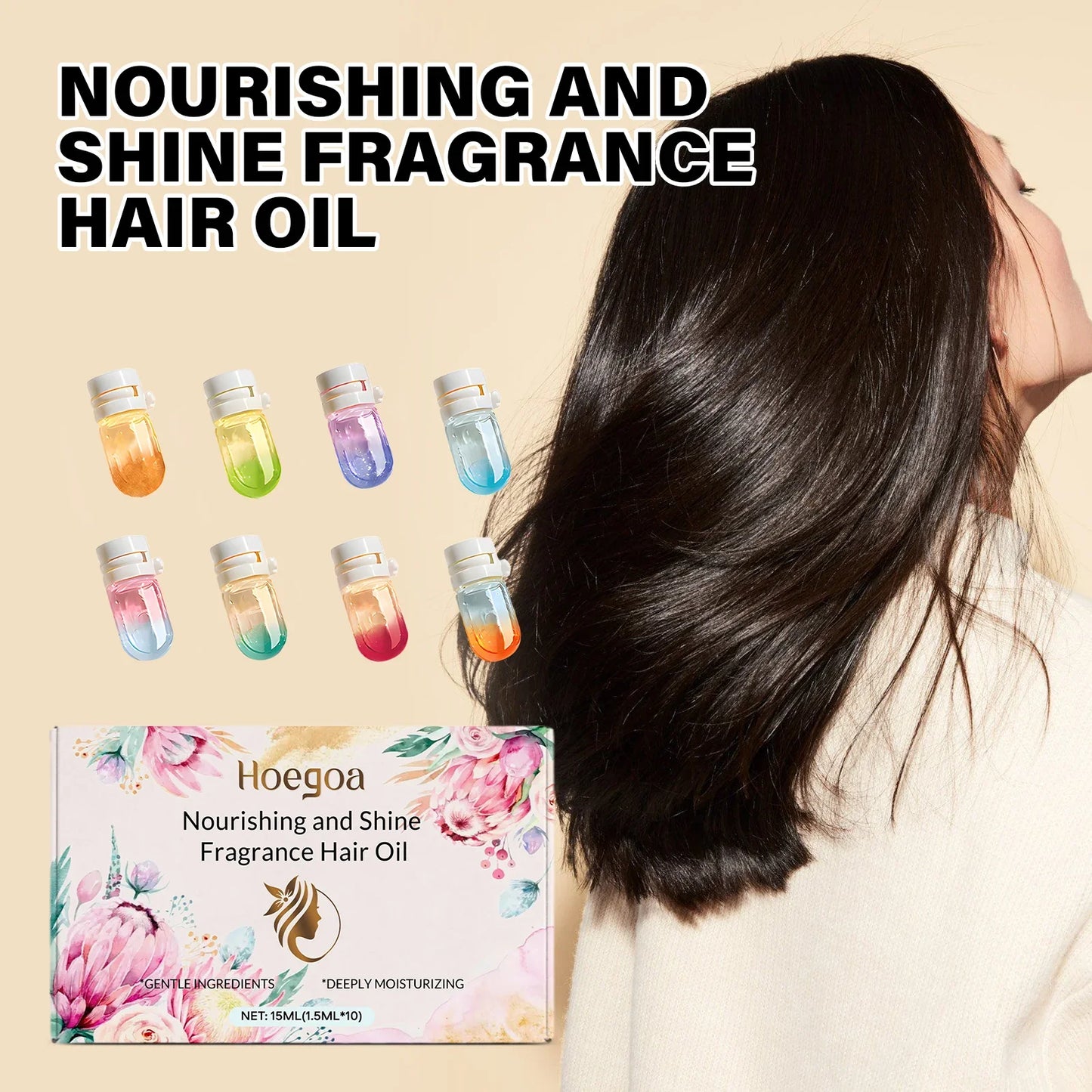 HOEGOA Hair Oil Capsules – Nourishing Anti-Frizz Floral Scent