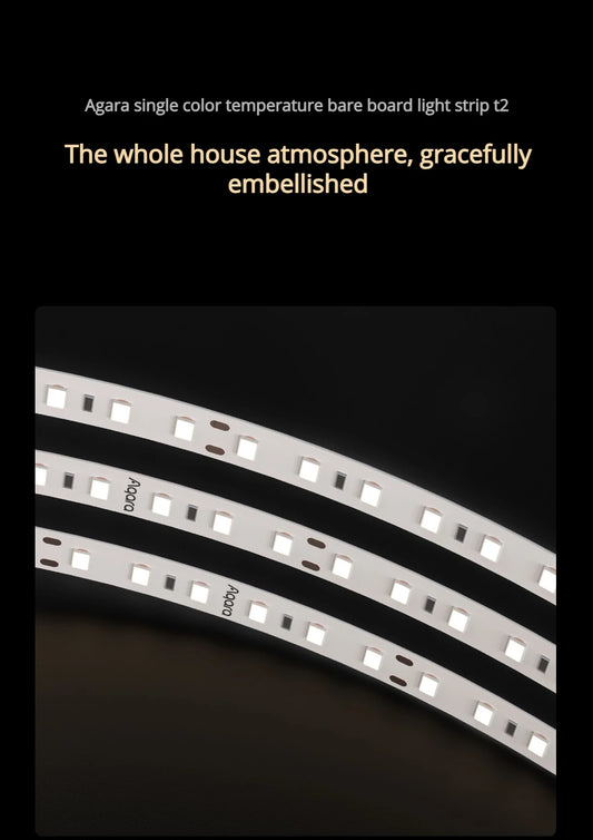 Aqara Smart Light strip T2 Single-color temperature bare board light strip T2 Thin LED Ra90 1050lm/m Household Lamp Background Peaceful Pleasures Health and Wellness