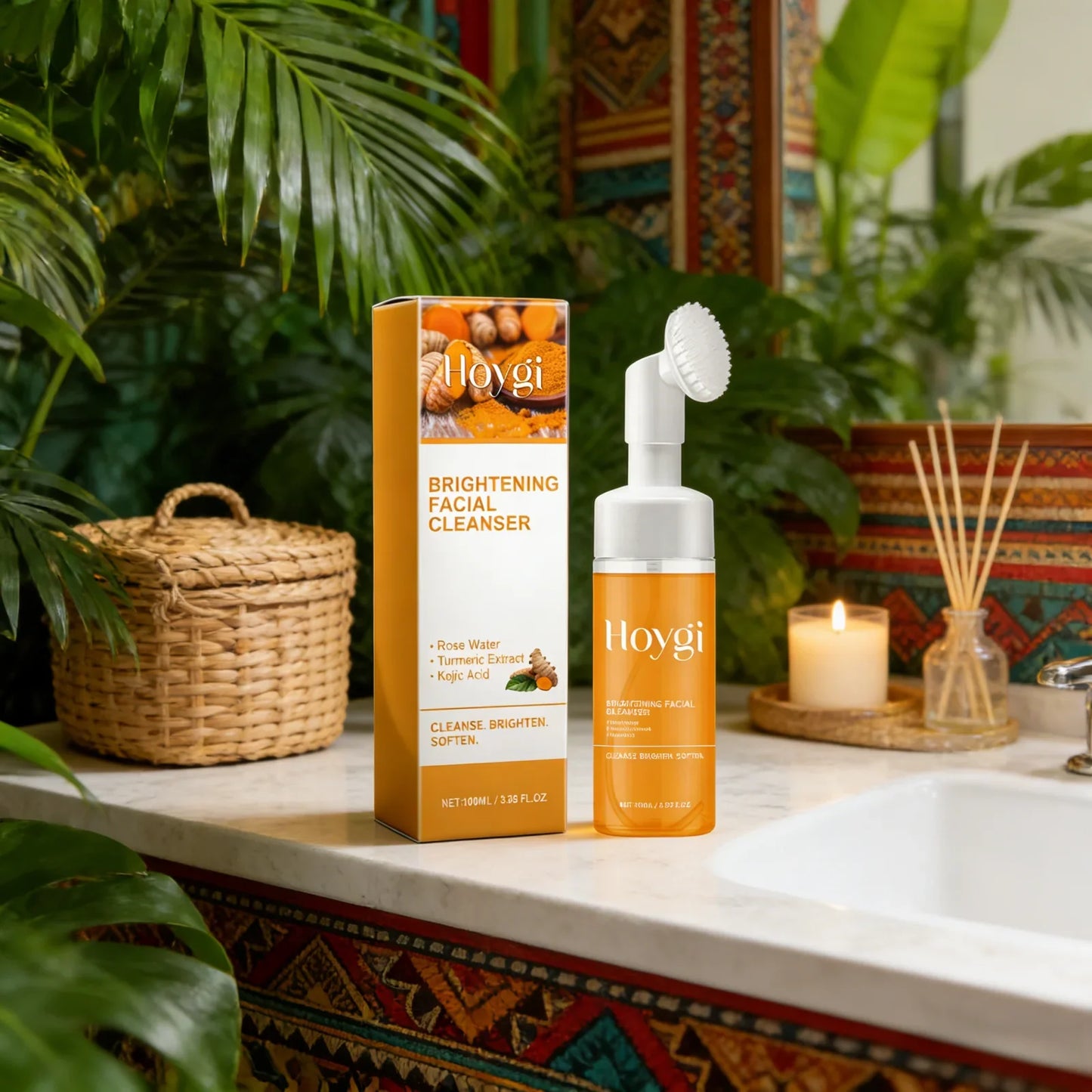 Hoygi Turmeric Foaming Facial Cleanser – Brightening Oil Control