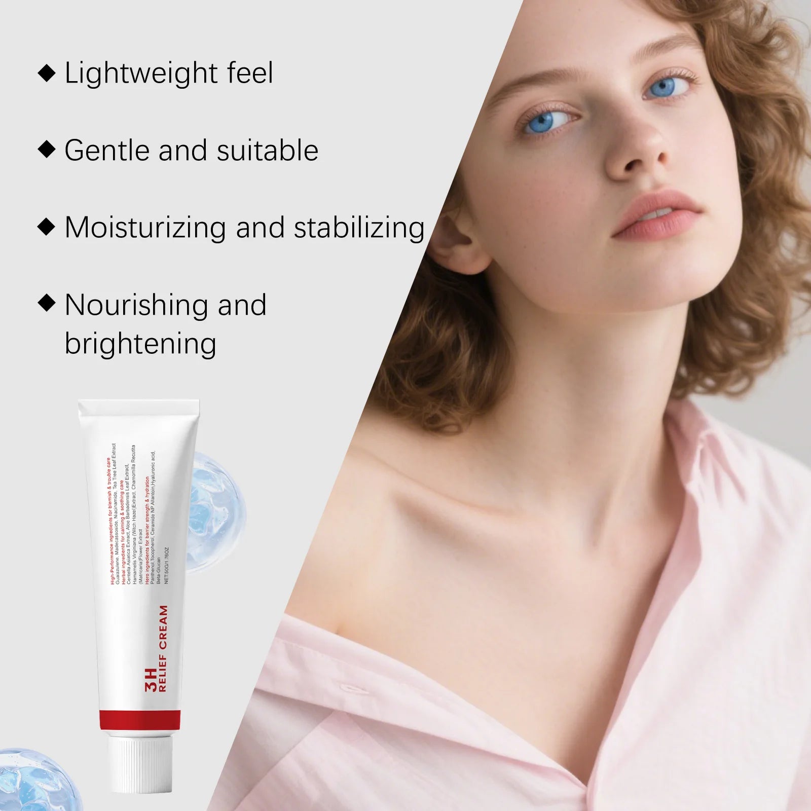 Centella Nicotinamide Skin Cream Strengthen Skin Barrier Moisturize Dry Skin Calm Sensitivity Smooth Fine Lines Skin Care Creams Peaceful Pleasures Health and Wellness