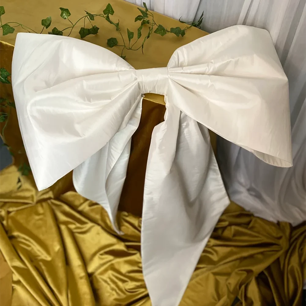 Large Ivory Taffeta Bow – Wedding Pew, Bridal & Party Decor Event Decor Bow Peaceful Pleasures Health and Wellness