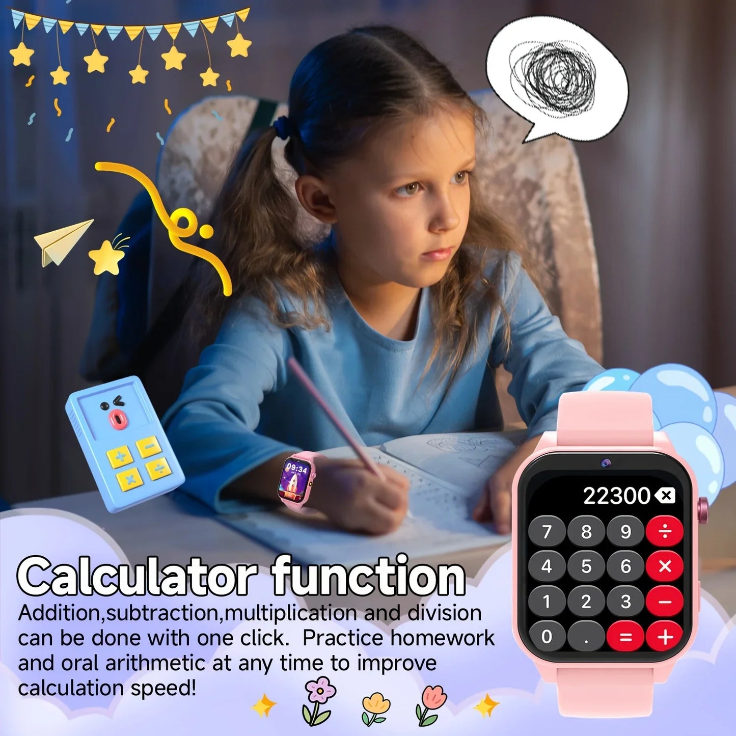ERUN Kids Smart Watch – Educational Games & Pedometer Ages 3+