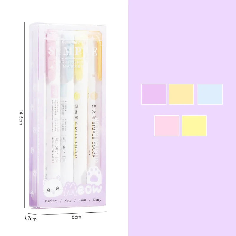 Dual Tip Eye Care Highlighter Pencil Clip Model Learning Focus Marker