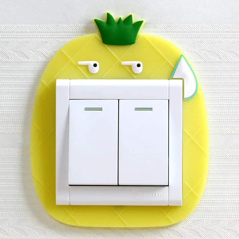 1pcs Children Bedroom Switch Stickers Home Decoration Luminous Silicone Switch Covers Kawaii Cartoon Animals Switch 3D Stickers Peaceful Pleasures Health and Wellness type5