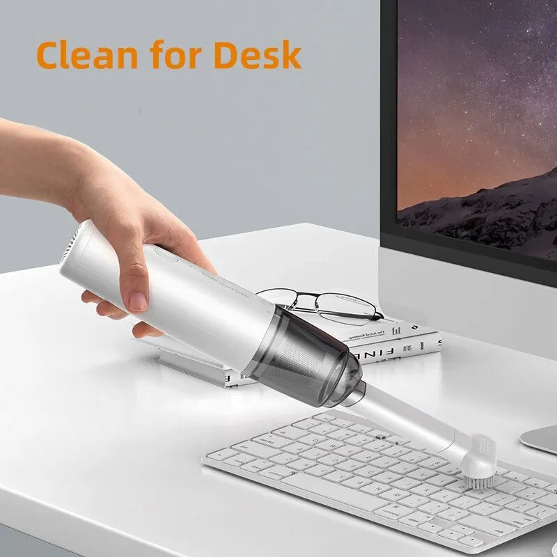 Vacuum Cleaner Mini Car Cleaning Powerful Suction Handheld Car Vacuum Cleaner Rechargeable for Car and Home Auto Vacuum Cleaner Peaceful Pleasures Health and Wellness