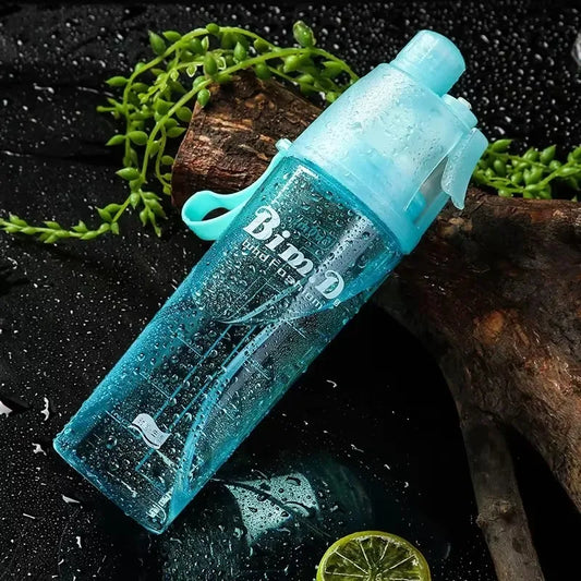 Cooling Mist Spray Water Bottle 600ml | Sports & Travel Mist Spray Water Bottle Peaceful Pleasures Health and Wellness