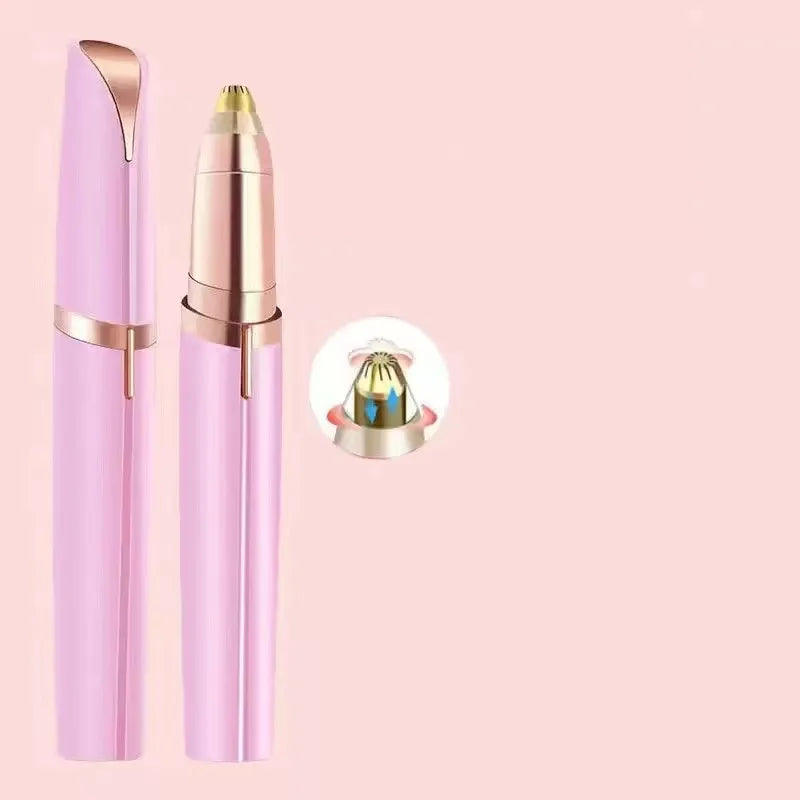 Smart Electric Eyebrow Trimmer Pen Implement Man Woman Clean Ladies' Shaver Automatic Razor Epilator Beauty Hair Removal Trimmer Peaceful Pleasures Health and Wellness C536-pink