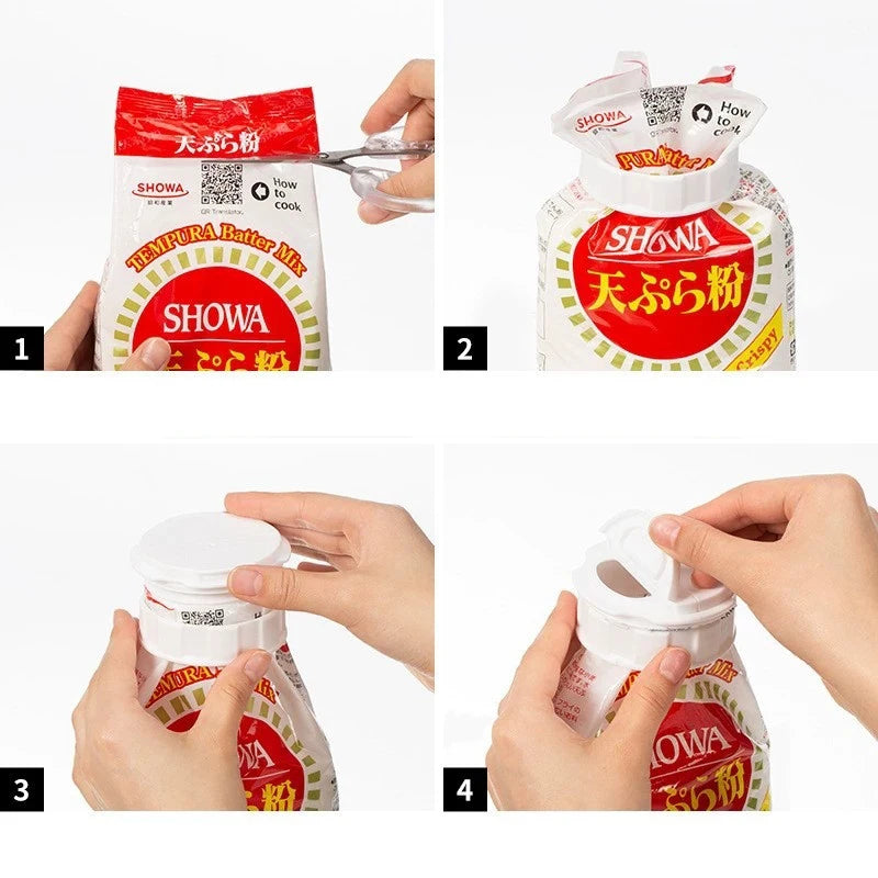 Double-opening Lid Discharge Nozzle Kitchen Snack Preservation Bag Plastic Sealing Clip Seasoning Moisture-proof Sealing Clip Peaceful Pleasures Health and Wellness