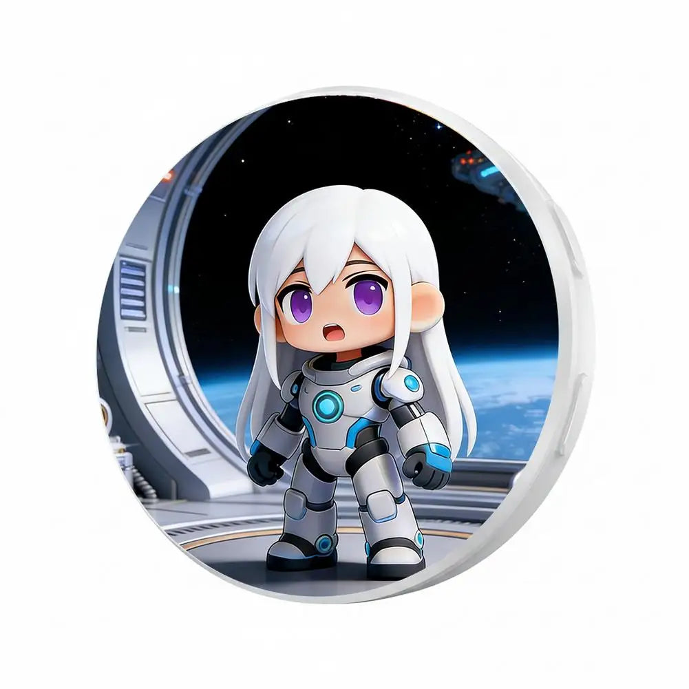 Digital LED E-Badge – 1.5" HD Bluetooth Anime Display Pin