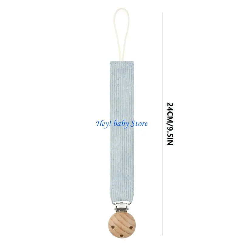 Corduroy Baby Pacifier Clip Chain | Soft Newborn Holder
